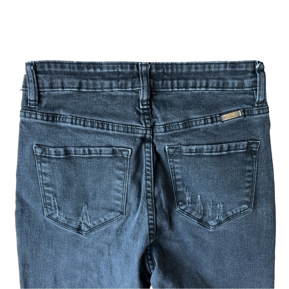 KanCan Women’s Washed Black Button Fly High Rise Skinny Freyed Ankle Jeans 5/26 - Picture 4 of 10